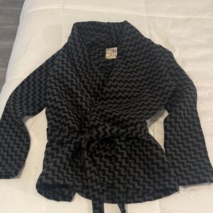 Tulle Black and Gray Zigzag Jacket